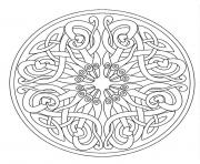 Coloriage coloring mandala difficult 4  dessin